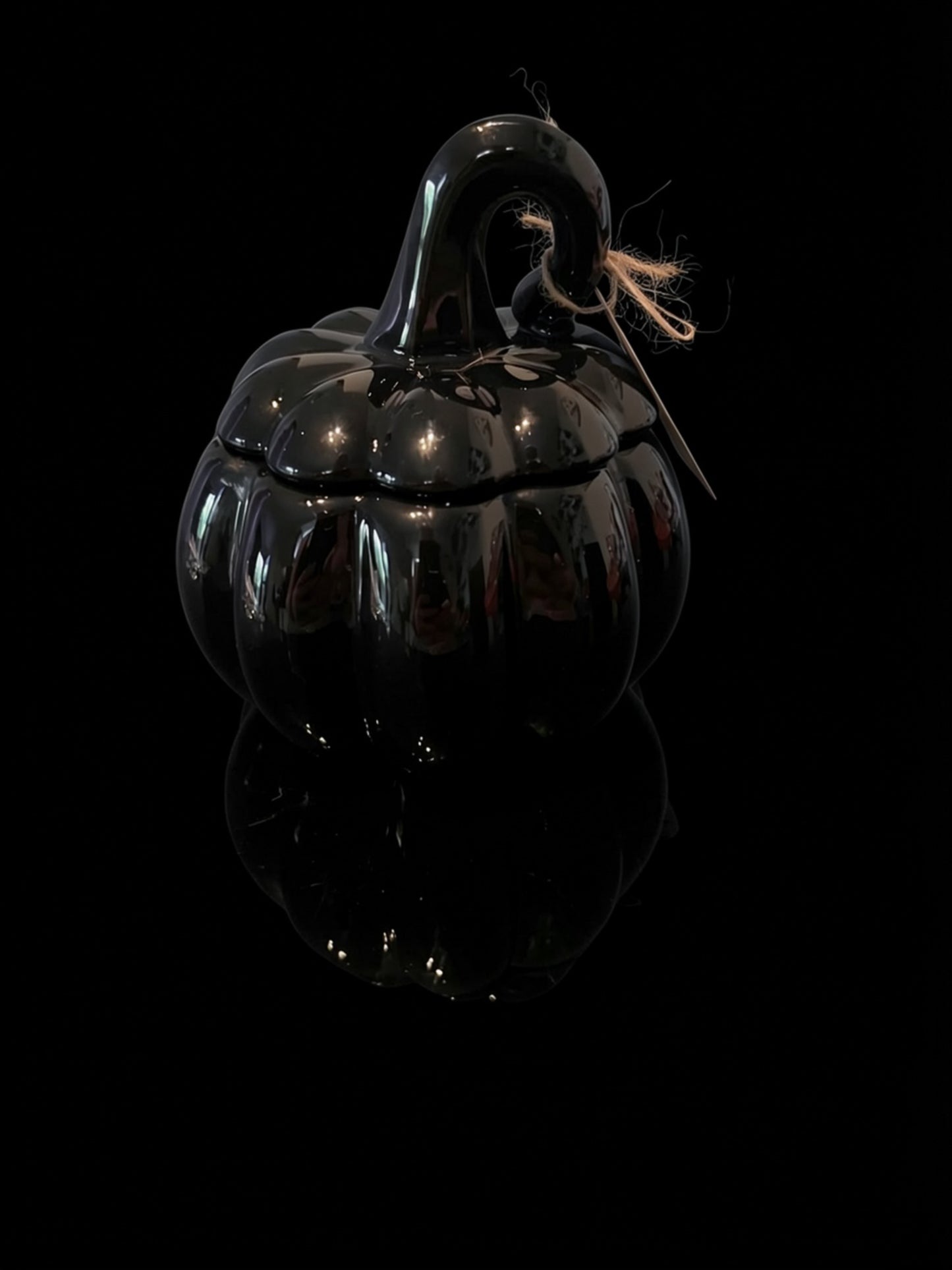 Goth Baby Black Pumpkin Jar Candle