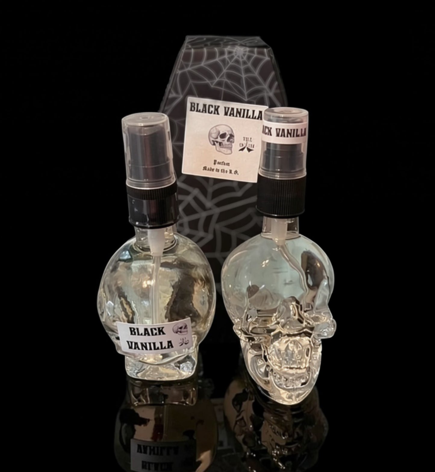 Mega Black Vanilla Skull Bottle Perfume