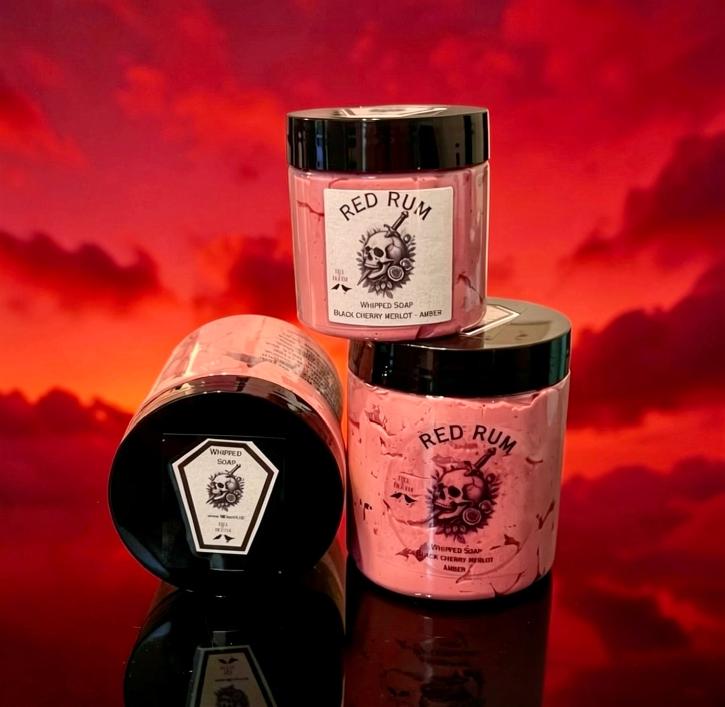 Red Rum whipped soap black cherry Merlot