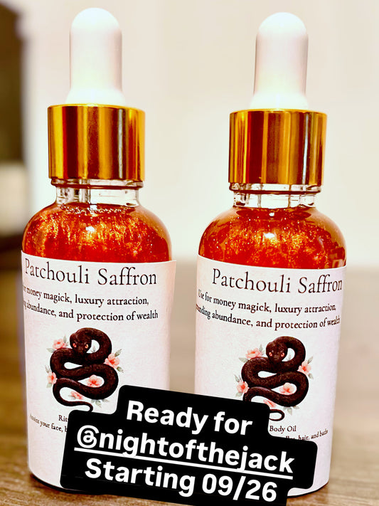 Patchouli Saffron Bath and Body Oil