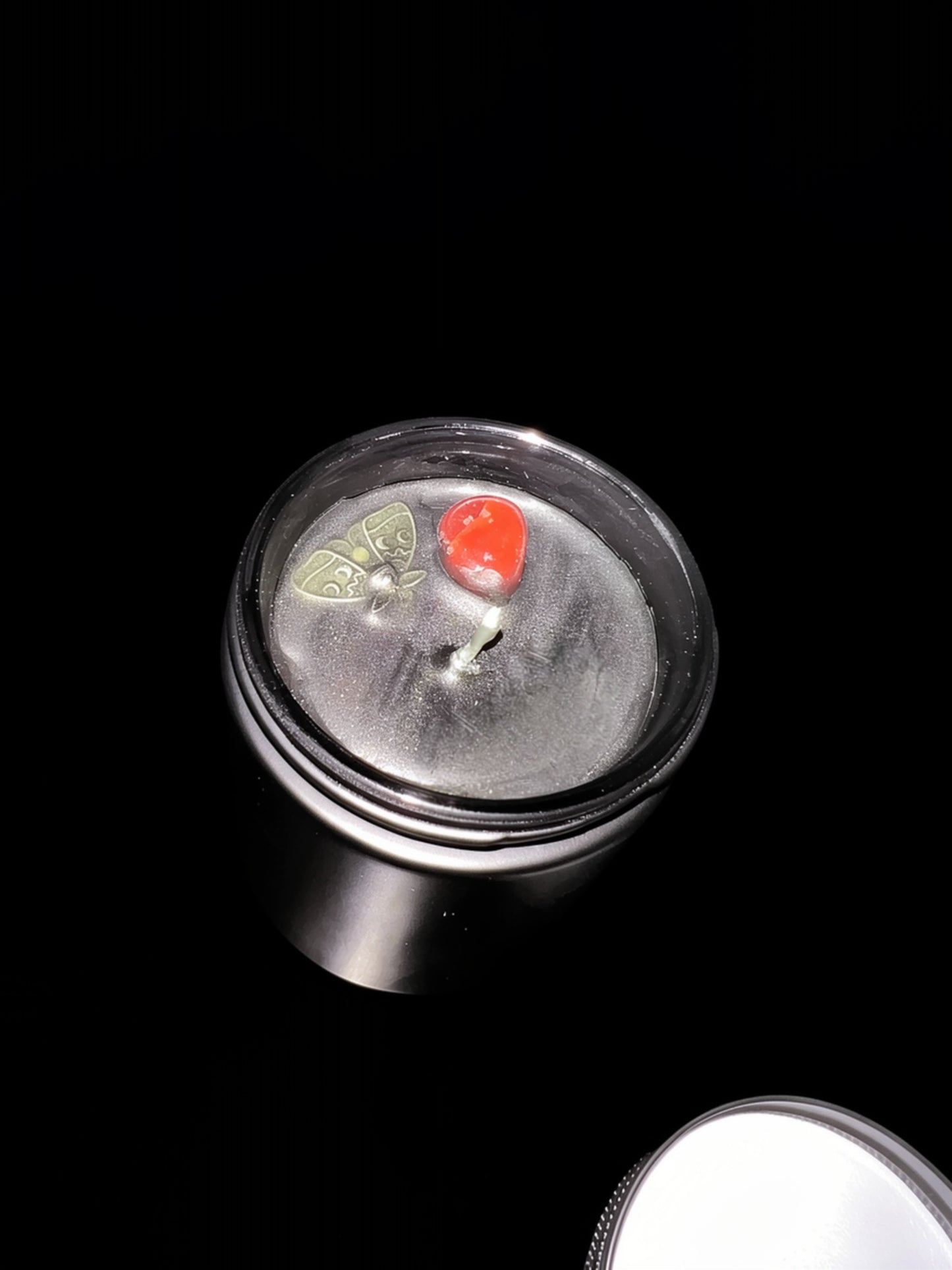 Goth baby black jar scented candle
