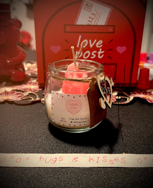 Rose love you candle